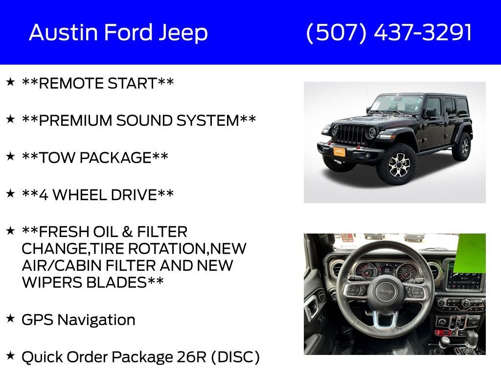 2020 Jeep Wrangler Unlimited Rubicon 4X4