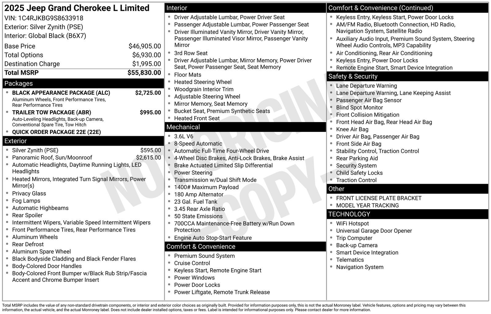 2025 Jeep Grand Cherokee GRAND CHEROKEE L LIMITED 4X4