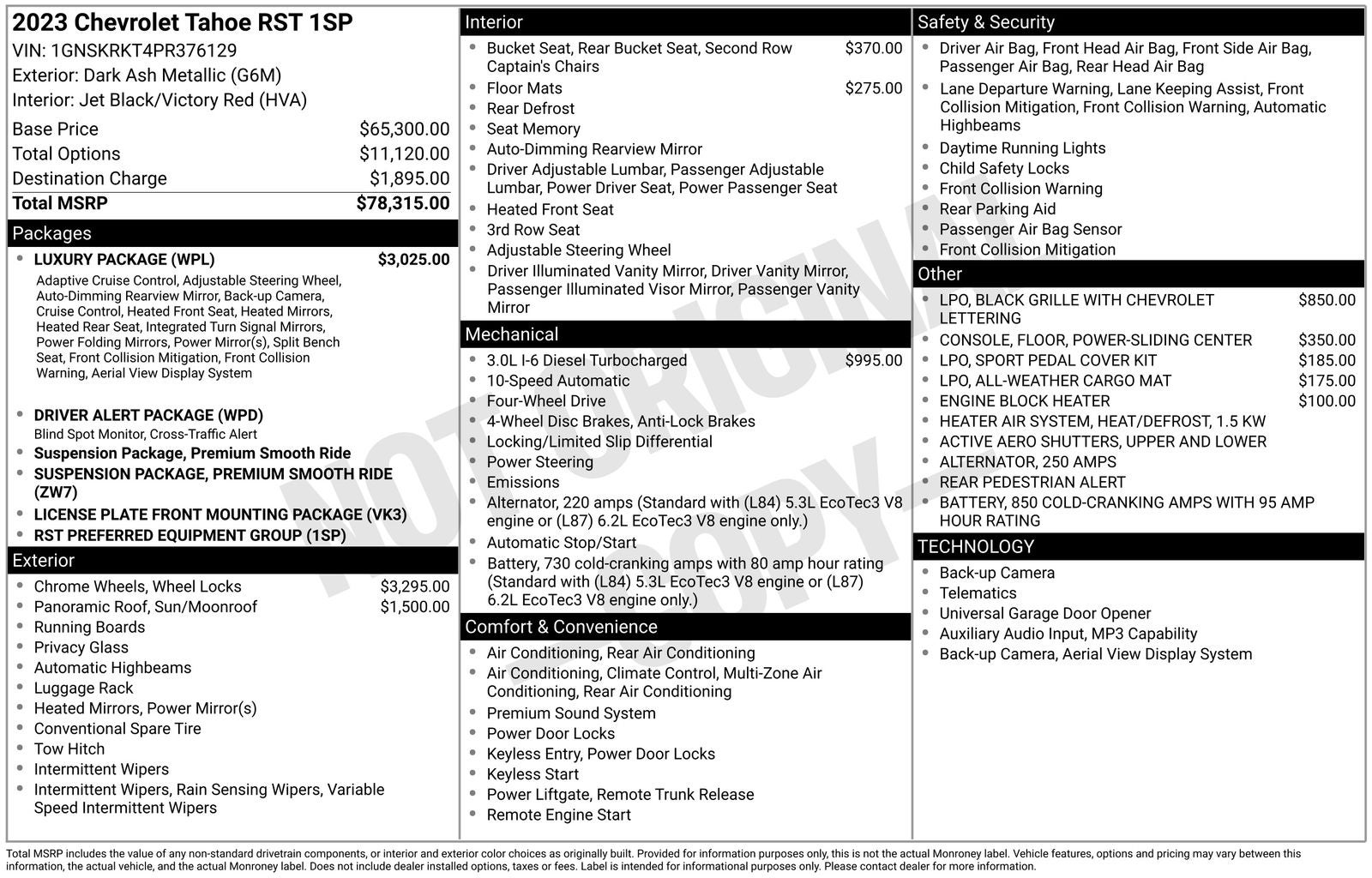 2023 Chevrolet Tahoe RST