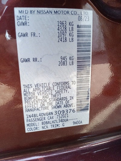 2024 Nissan Altima SV FWD