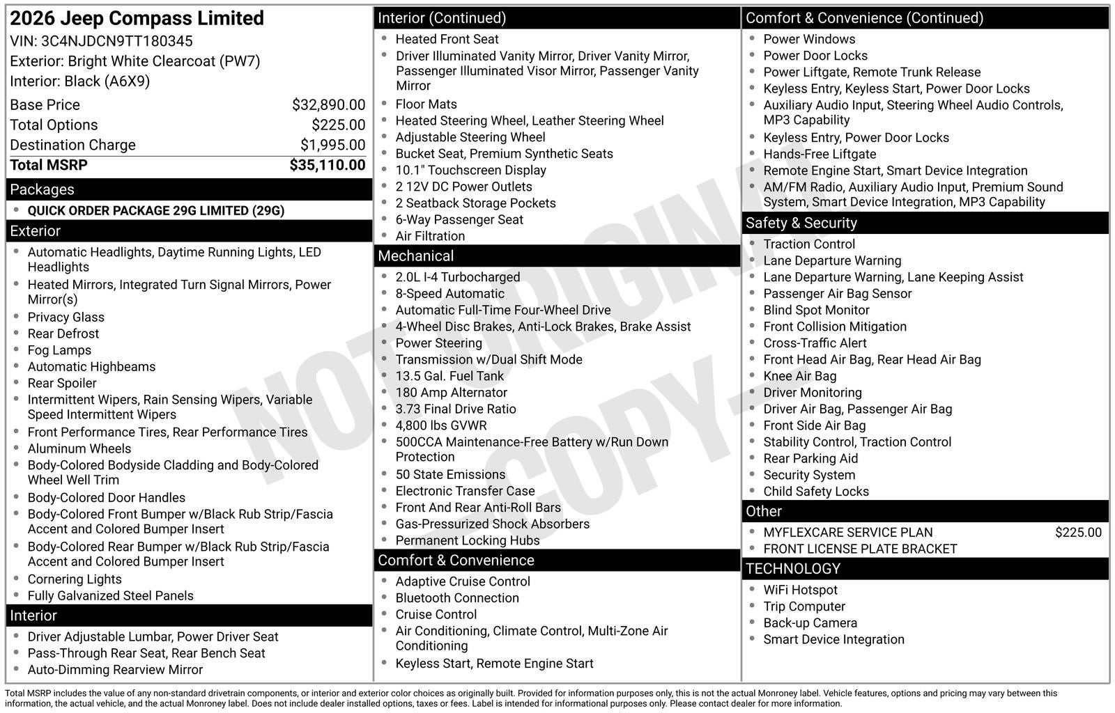 2026 Jeep Compass COMPASS LIMITED 4X4