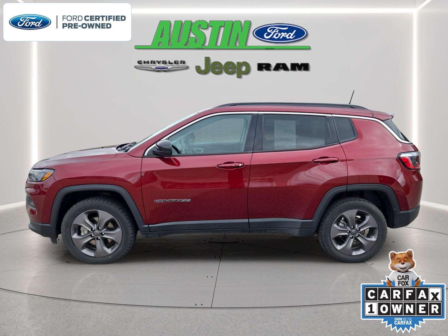 Certified 2022 Jeep Compass Latitude Lux with VIN 3C4NJDFB2NT132366 for sale in Austin, Minnesota