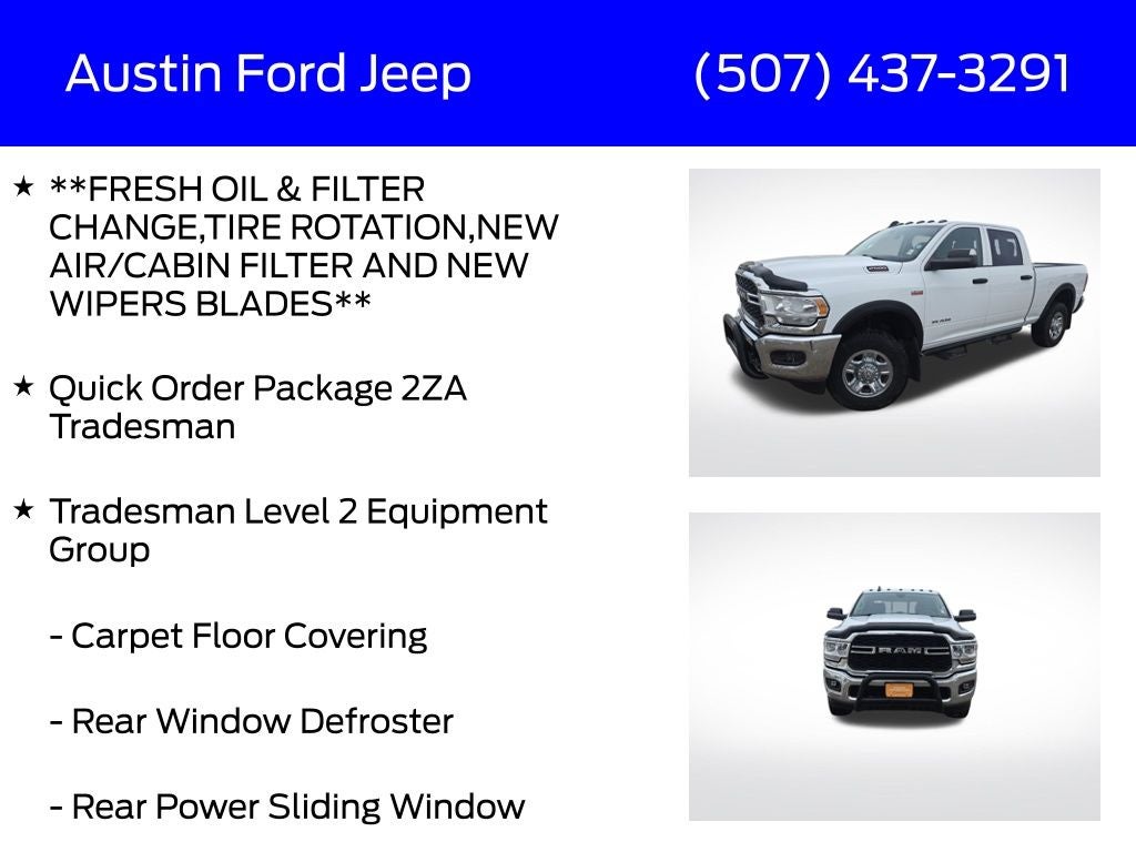 2020 RAM 2500 Tradesman Crew Cab 4X4 6'4' Box