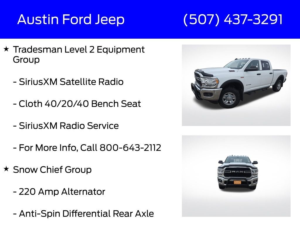 2020 RAM 2500 Tradesman Crew Cab 4X4 6'4' Box